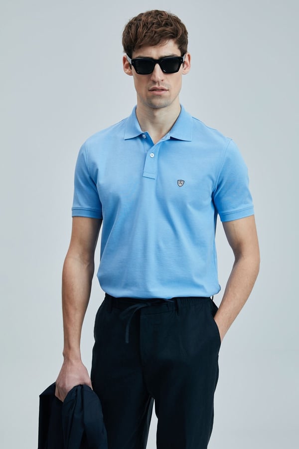 Lufian LAON Mavi Erkek T-Shirt