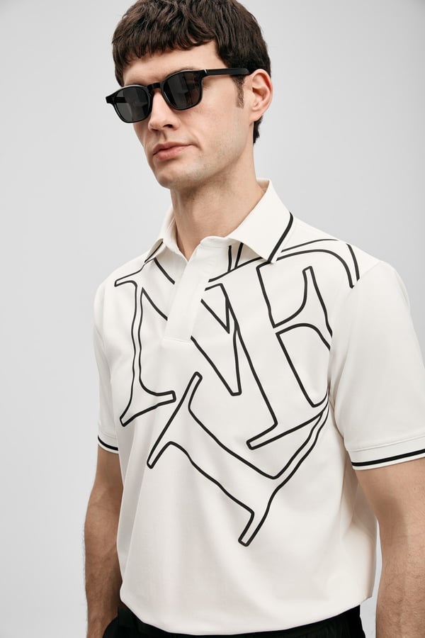 Lufian PARKER Beyaz Erkek T-Shirt