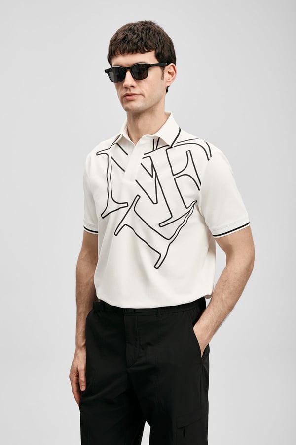 Lufian PARKER Beyaz Erkek T-Shirt