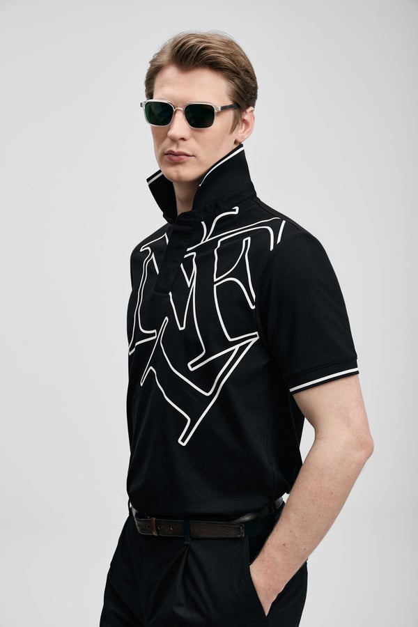 Lufian PARKER Siyah Erkek T-Shirt