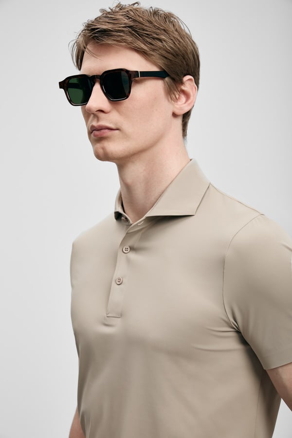 Lufian SPENCER Bej Erkek T-Shirt