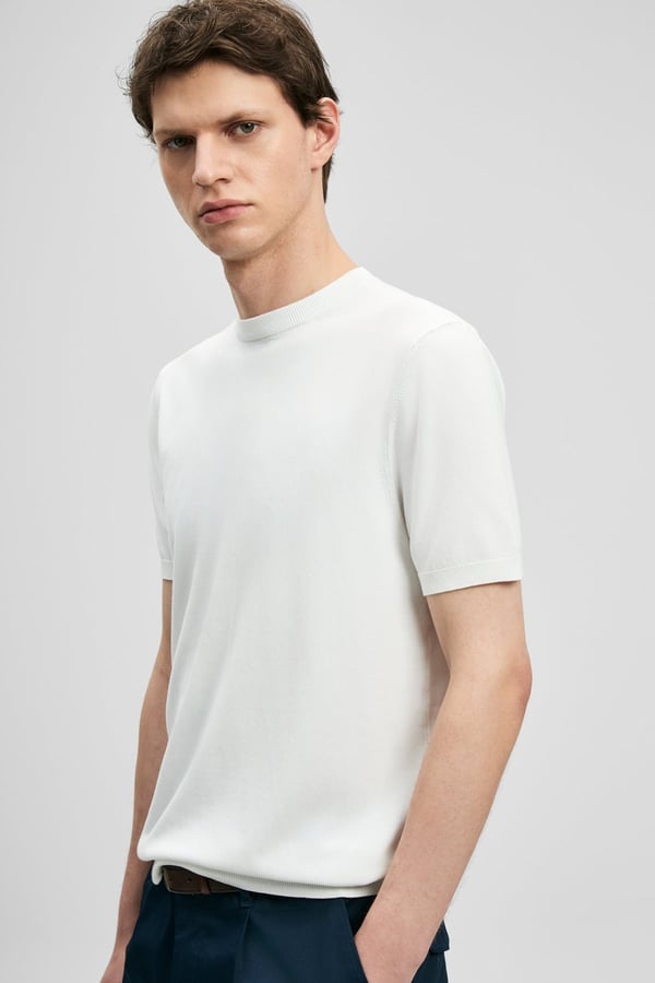 Lufian TINO Kırık Beyaz Erkek T-Shirt