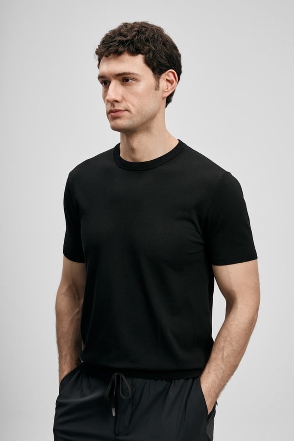 Lufian TINO Siyah Erkek T-Shirt