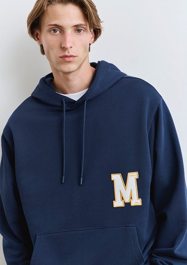Mavi ACADEMY KAPÜŞONLU SWEATSHiRT Pageant Blu Saks Erkek Sweatshirt