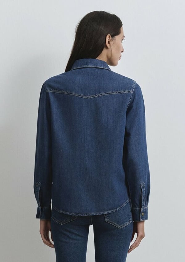 Mavi ANGELA Dark Blue Classic Denim Denim Kadın Gömlek