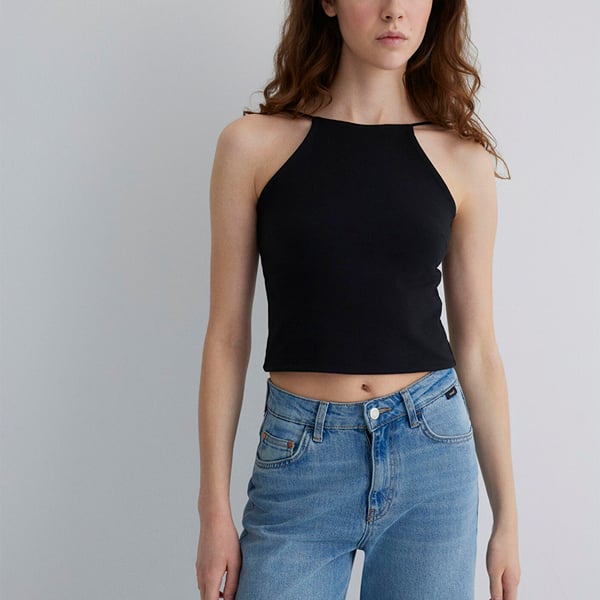 Mavi ASKiLi MODELLi PENYE Siyah Siyah Kadın T-Shirt