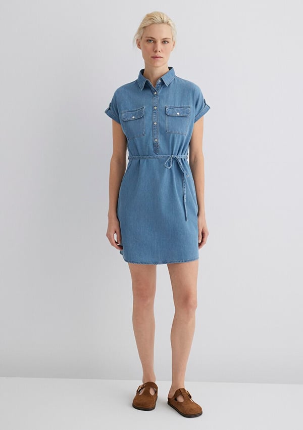 Mavi BARBARA Lt Blue DENIM Denim Kadın Elbise