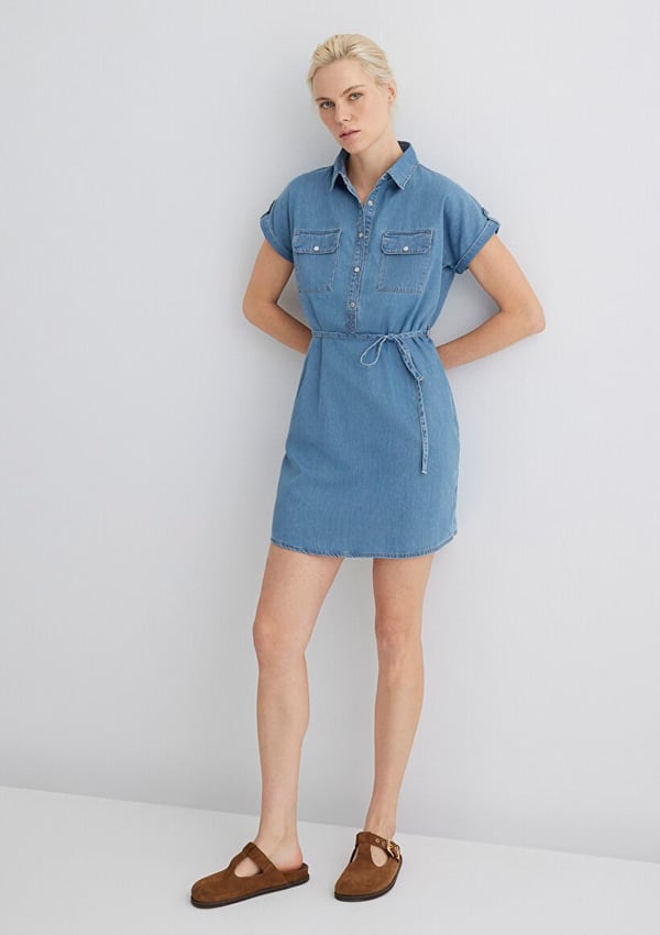 Mavi BARBARA Lt Blue DENIM Denim Kadın Elbise