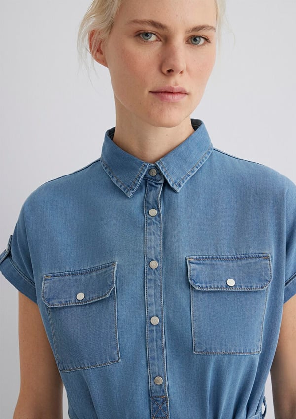Mavi BARBARA Lt Blue DENIM Denim Kadın Elbise