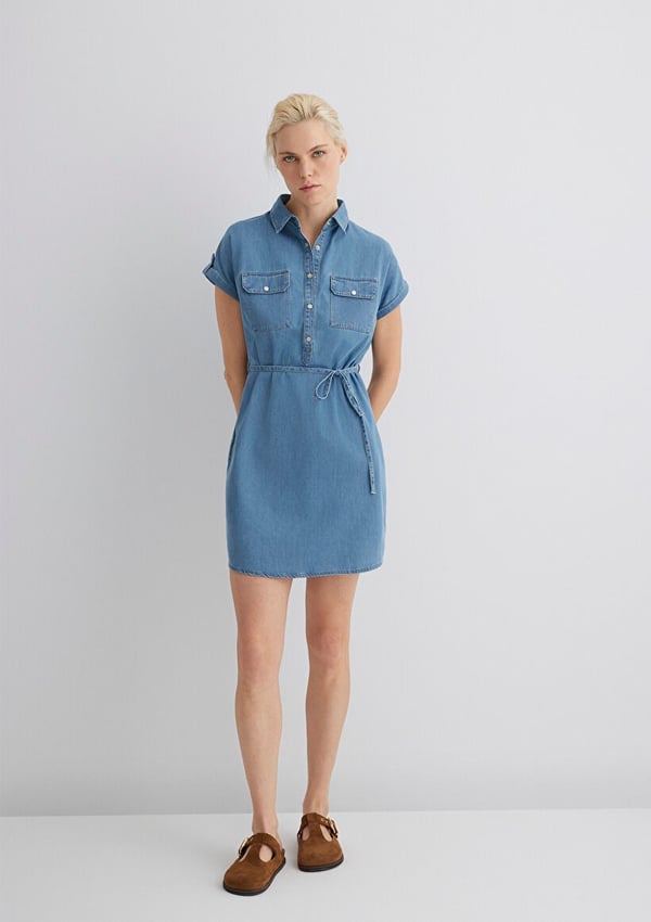 Mavi BARBARA Lt Blue DENIM Denim Kadın Elbise