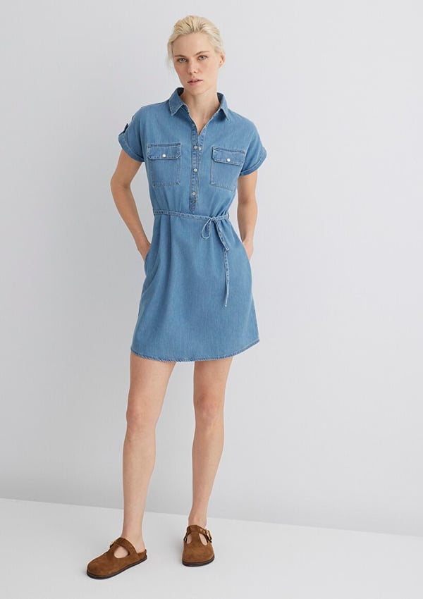 Mavi BARBARA Lt Blue DENIM Denim Kadın Elbise