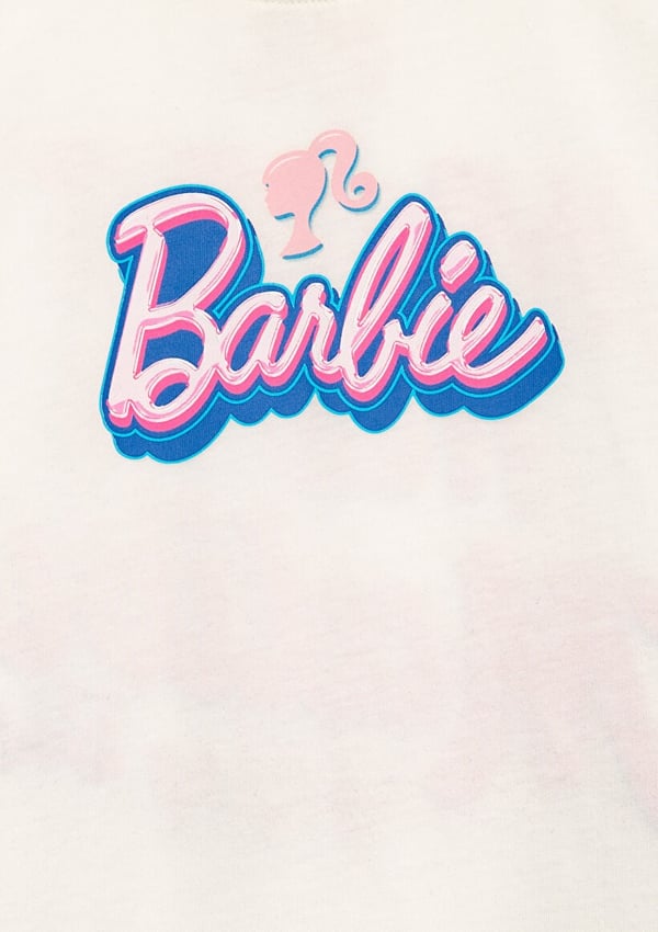 Mavi BARBIE BASKILI TİŞÖRT Kırık Beyaz Beyaz Kız Çocuk T-Shirt