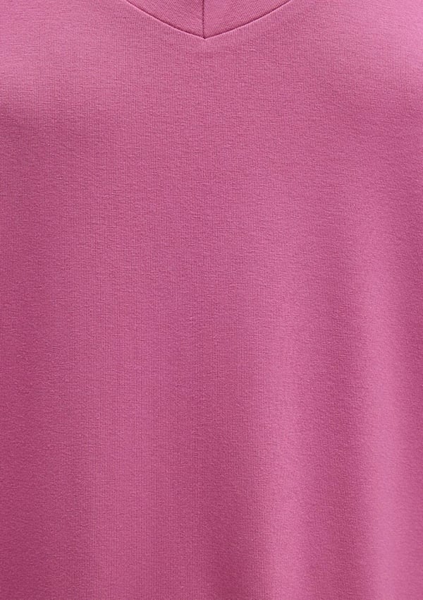 Mavi BASiC V YAKA PENYE MenekSe Pembesi Pembe Kadın T-Shirt