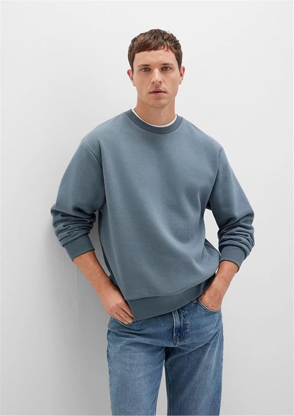 Mavi BiSiKLET YAKA SWEATSHiRT Firtina Gri Gri Erkek Sweatshirt