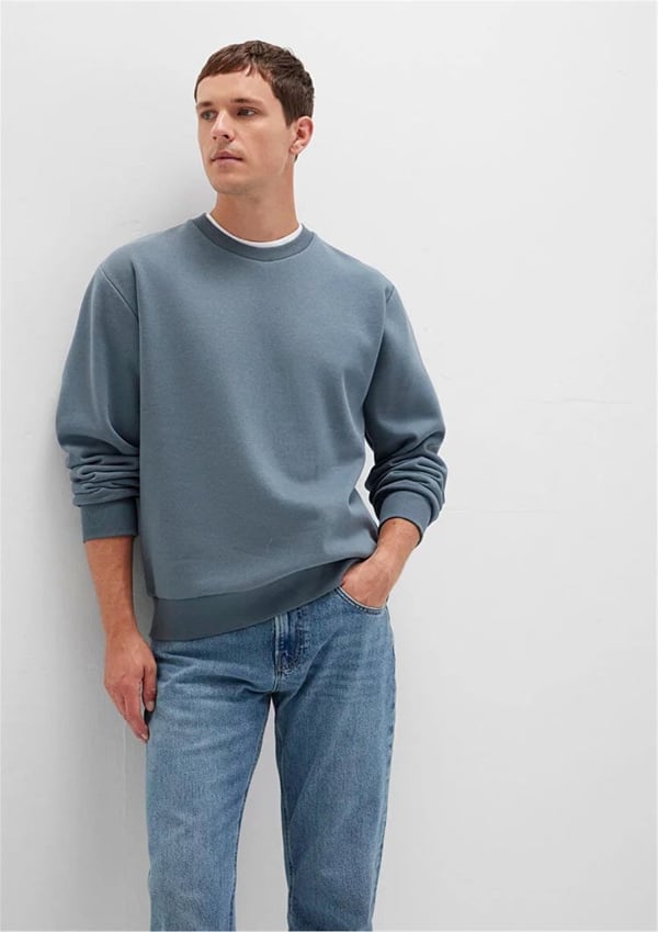 Mavi BiSiKLET YAKA SWEATSHiRT Firtina Gri Gri Erkek Sweatshirt