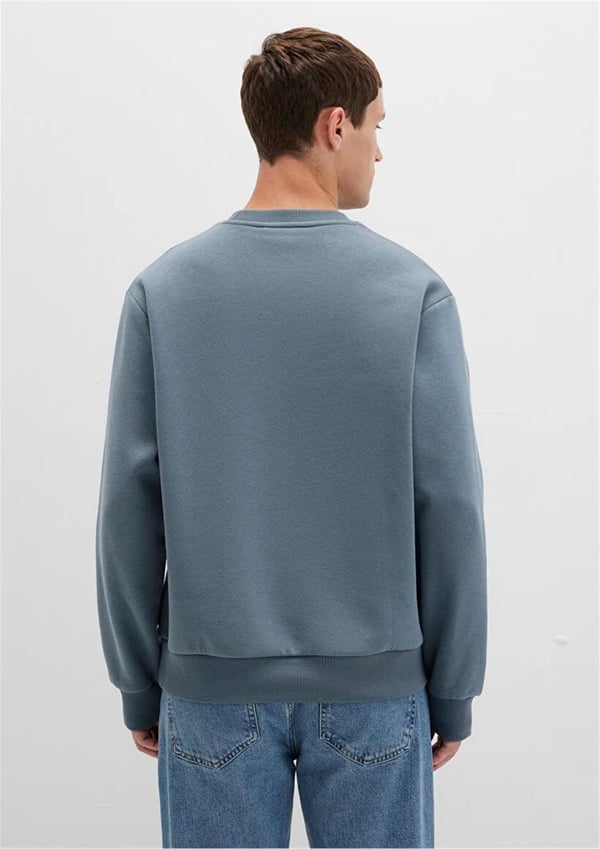 Mavi BiSiKLET YAKA SWEATSHiRT Firtina Gri Gri Erkek Sweatshirt