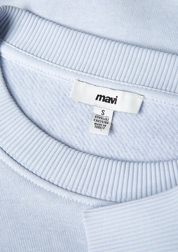 Mavi BiSiKLET YAKA SWEATSHiRT Halogen Blue Açık Mavi Kadın Sweatshirt