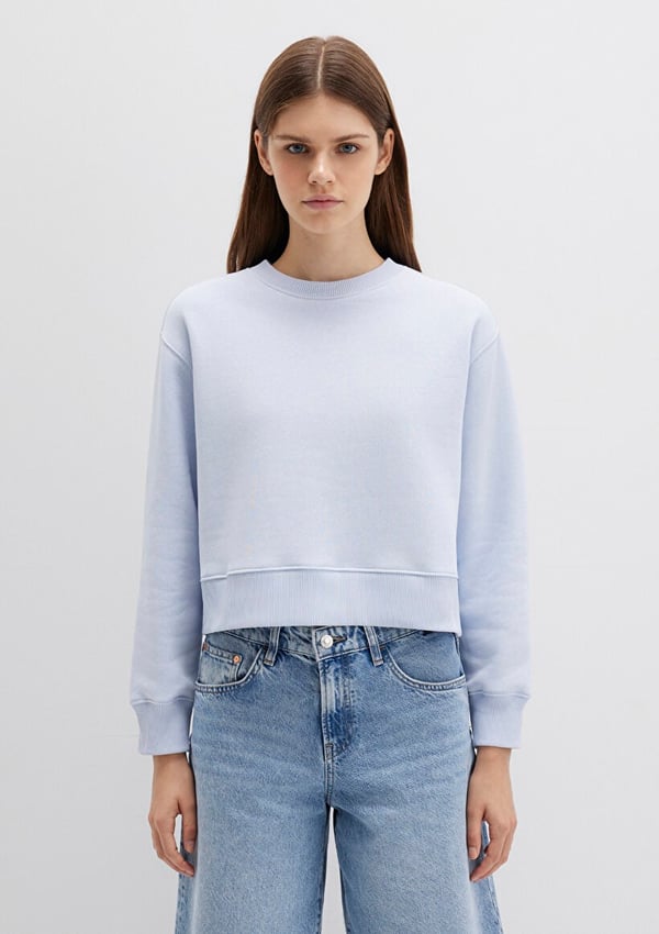 Mavi BiSiKLET YAKA SWEATSHiRT Halogen Blue Açık Mavi Kadın Sweatshirt