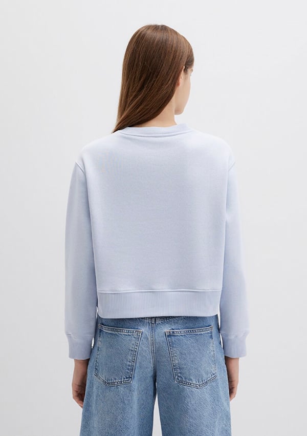 Mavi BiSiKLET YAKA SWEATSHiRT Halogen Blue Açık Mavi Kadın Sweatshirt