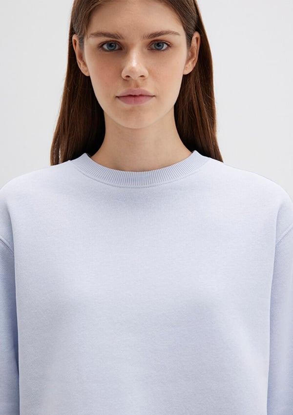 Mavi BiSiKLET YAKA SWEATSHiRT Halogen Blue Açık Mavi Kadın Sweatshirt