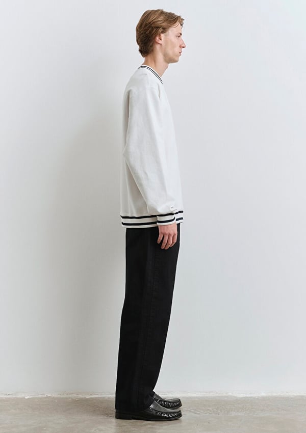Mavi BiSiKLET YAKA SWEATSHiRT Kirik Beyaz Beyaz Erkek Sweatshirt