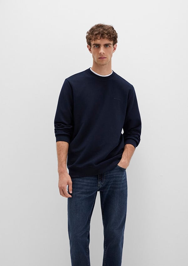 Mavi BiSiKLET YAKA SWEATSHiRT Safir Lavicert Lacivert Erkek Sweatshirt