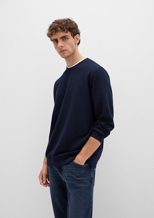 Mavi BiSiKLET YAKA SWEATSHiRT Safir Lavicert Lacivert Erkek Sweatshirt