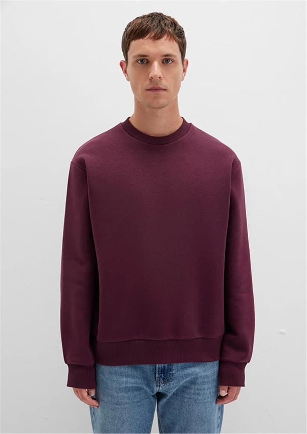 Mavi BiSiKLET YAKA SWEATSHiRT Sarap Bordo Bordo Erkek Sweatshirt