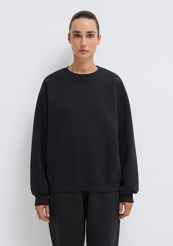 Mavi BiSiKLET YAKA SWEATSHiRT Siyah Siyah Kadın Sweatshirt