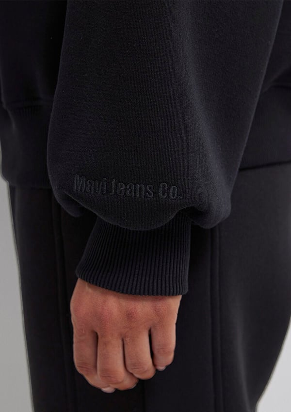 Mavi BiSiKLET YAKA SWEATSHiRT Siyah Siyah Kadın Sweatshirt