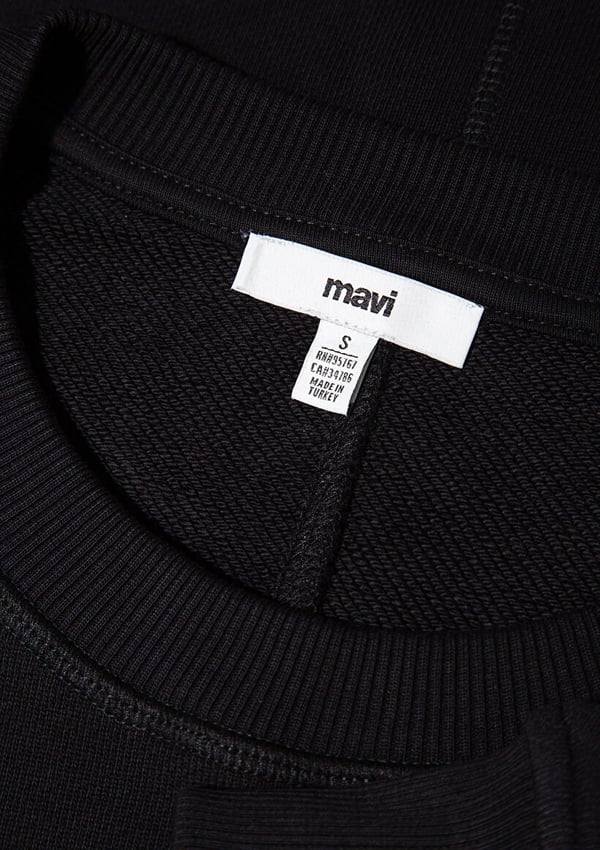 Mavi BiSiKLET YAKA SWEATSHiRT Siyah Siyah Kadın Sweatshirt