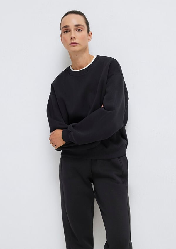 Mavi BiSiKLET YAKA SWEATSHiRT Siyah Siyah Kadın Sweatshirt
