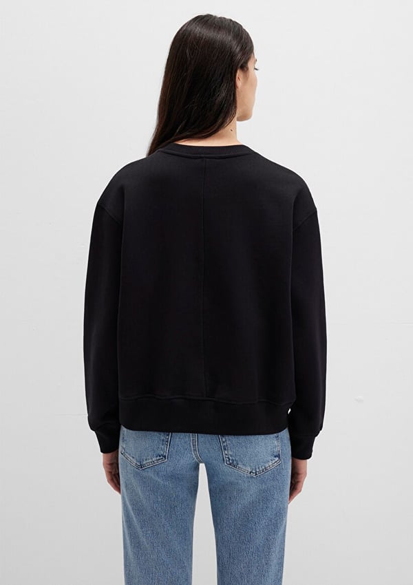 Mavi BiSiKLET YAKA SWEATSHiRT Siyah Siyah Kadın Sweatshirt