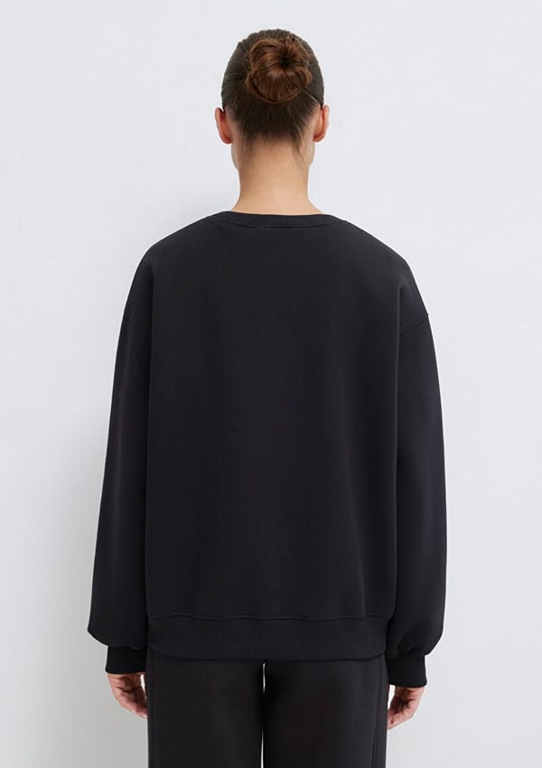 Mavi BiSiKLET YAKA SWEATSHiRT Siyah Siyah Kadın Sweatshirt