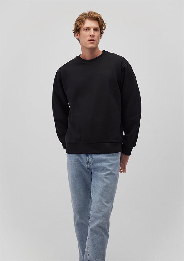 Mavi BiSiKLET YAKA SWEATSHiRT Siyah Siyah Erkek Sweatshirt