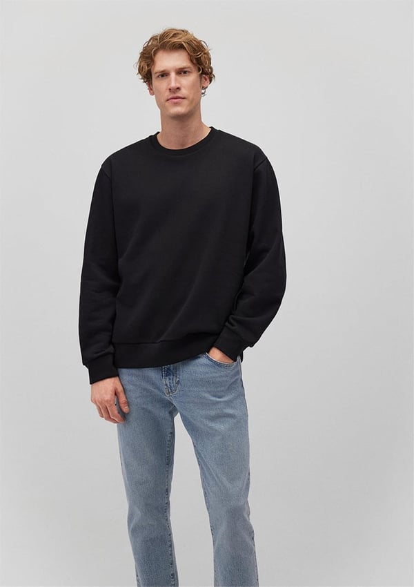 Mavi BiSiKLET YAKA SWEATSHiRT Siyah Siyah Erkek Sweatshirt
