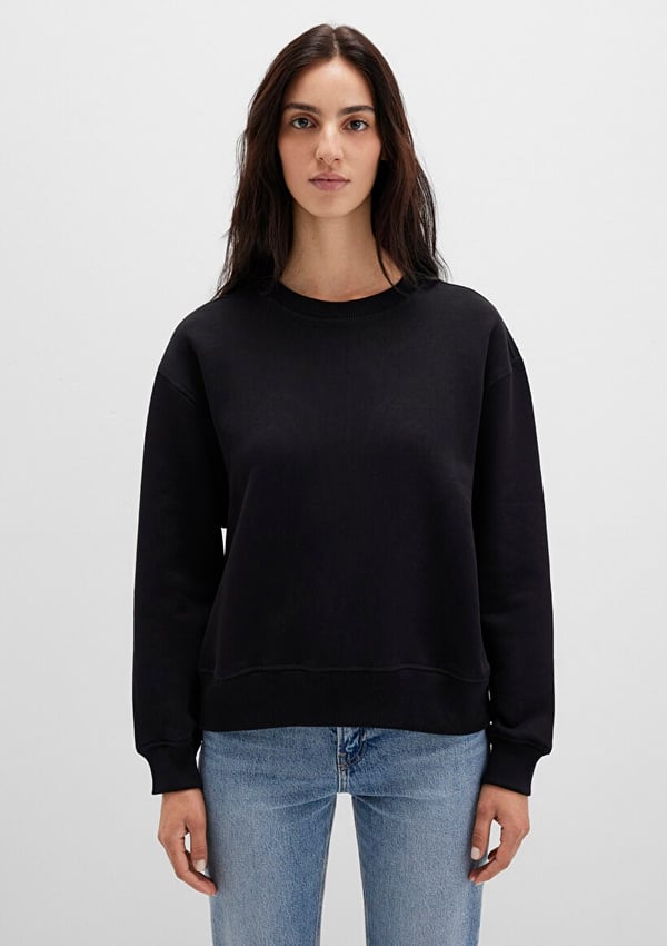 Mavi BiSiKLET YAKA SWEATSHiRT Siyah Siyah Kadın Sweatshirt