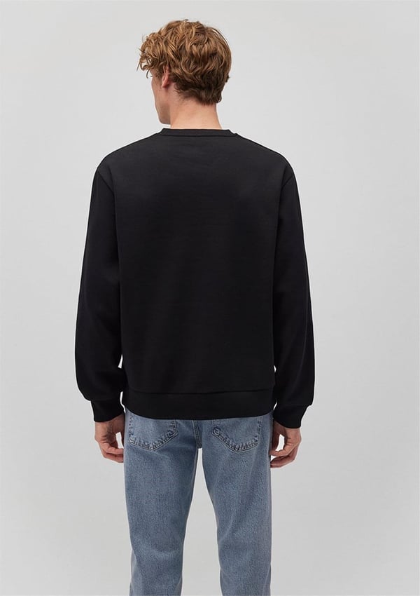 Mavi BiSiKLET YAKA SWEATSHiRT Siyah Siyah Erkek Sweatshirt