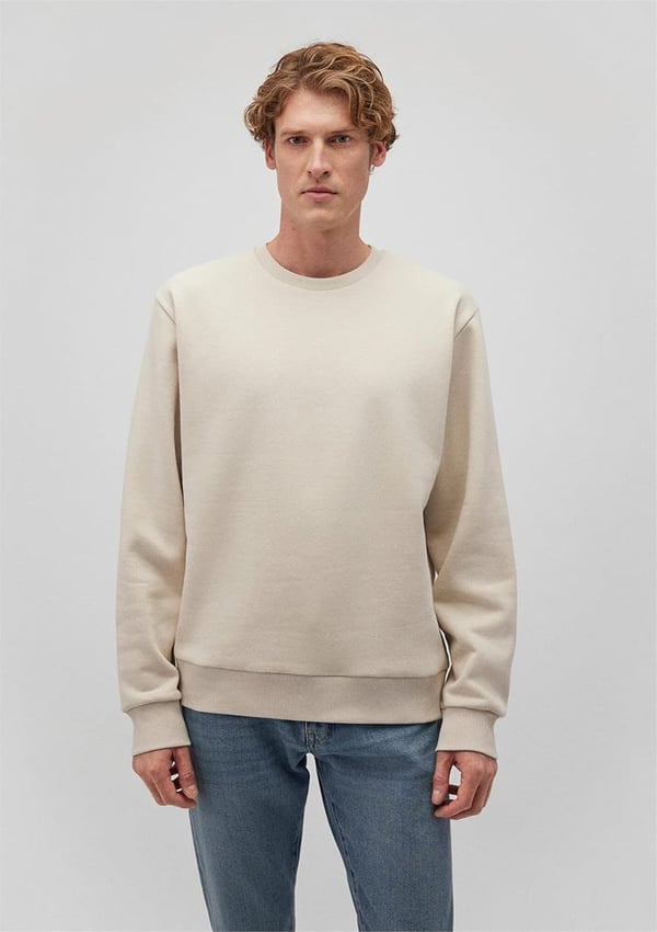 Mavi BiSiKLET YAKA SWEATSHiRT Soluk Bej Bej Erkek Sweatshirt
