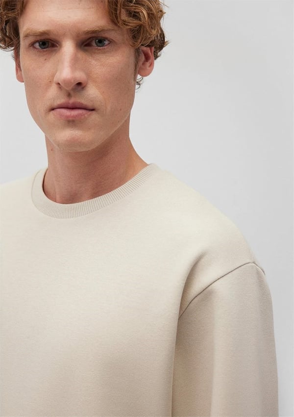 Mavi BiSiKLET YAKA SWEATSHiRT Soluk Bej Bej Erkek Sweatshirt