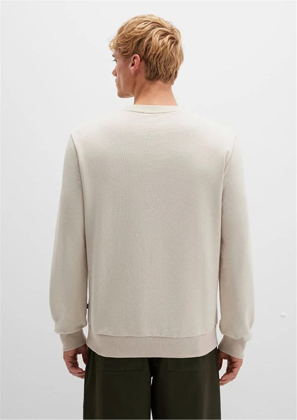 Mavi BiSiKLET YAKA SWEATSHiRT Soluk Toz Beji Bej Erkek Sweatshirt