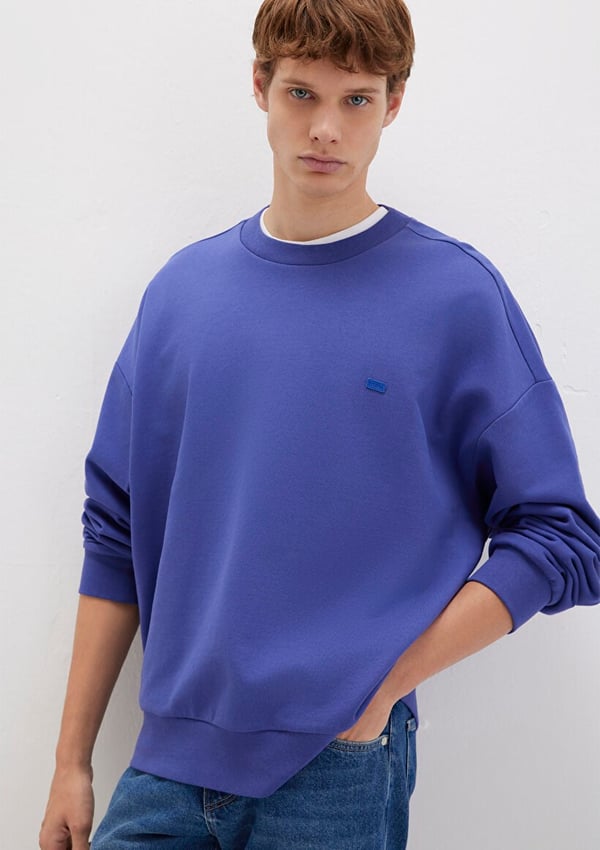 Mavi BiSiKLET YAKA SWEATSHiRT Tatli Lacivert Lacivert Erkek Sweatshirt