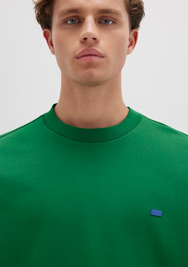 Mavi BiSiKLET YAKA SWEATSHiRT YeSil Yeşil Erkek Sweatshirt