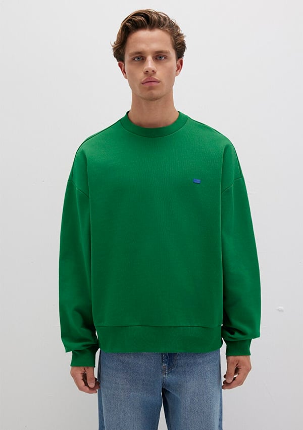 Mavi BiSiKLET YAKA SWEATSHiRT YeSil Yeşil Erkek Sweatshirt