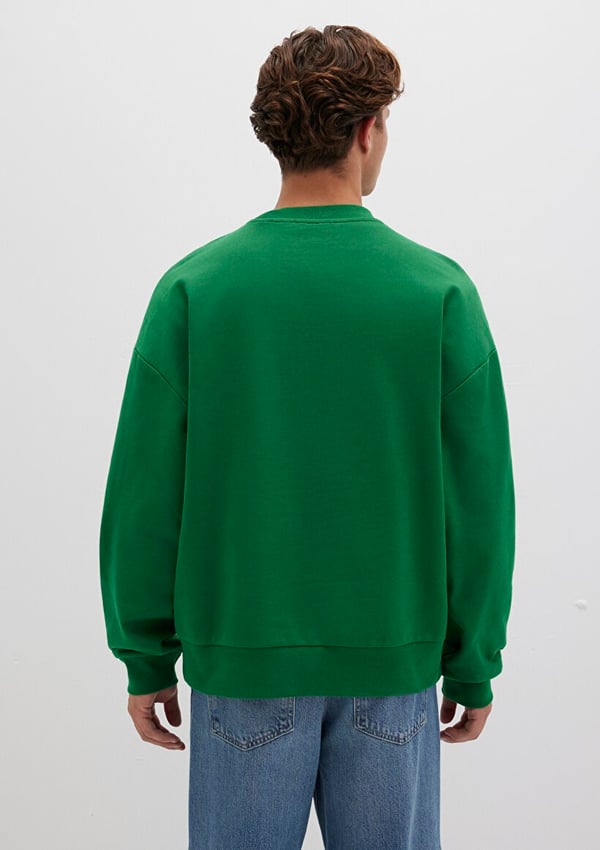 Mavi BiSiKLET YAKA SWEATSHiRT YeSil Yeşil Erkek Sweatshirt