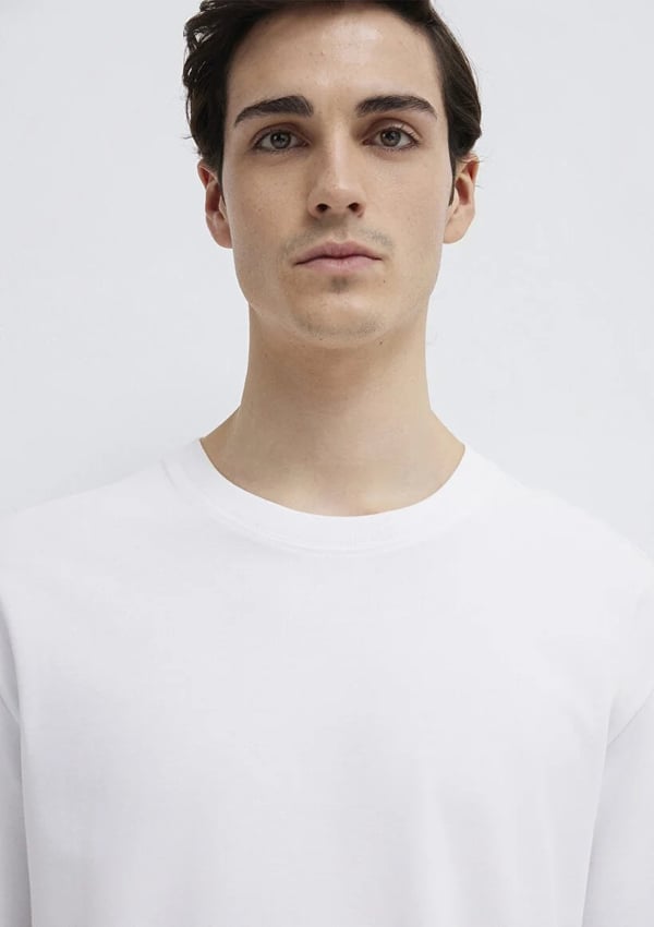Mavi BİSİKLET YAKA TİŞÖRT Beyaz Beyaz Erkek T-Shirt