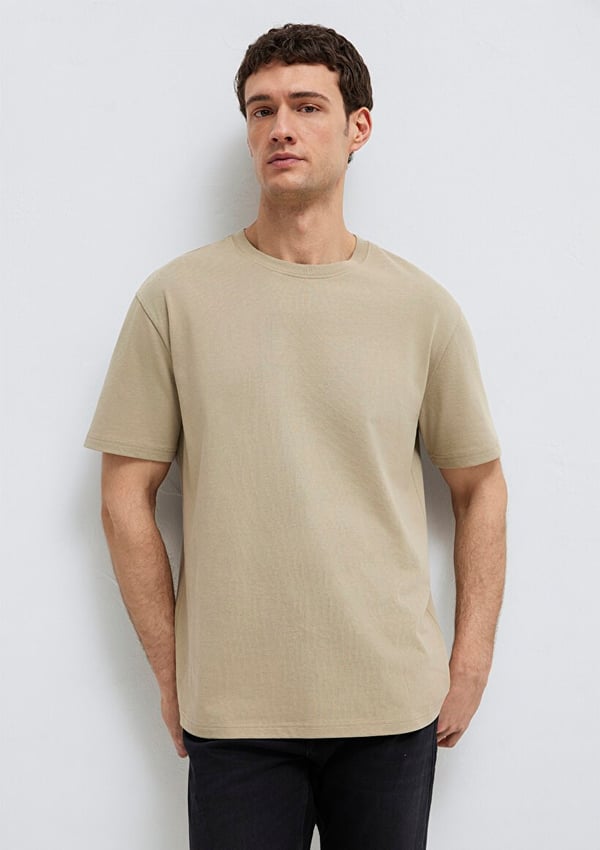 Mavi BİSİKLET YAKA TİŞÖRT Seneca Rock Bej Erkek T-Shirt
