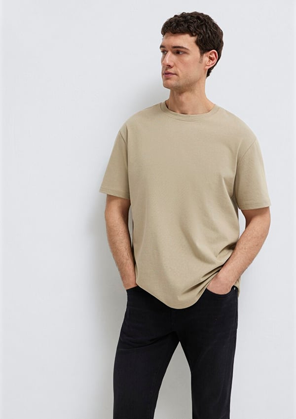 Mavi BİSİKLET YAKA TİŞÖRT Seneca Rock Bej Erkek T-Shirt