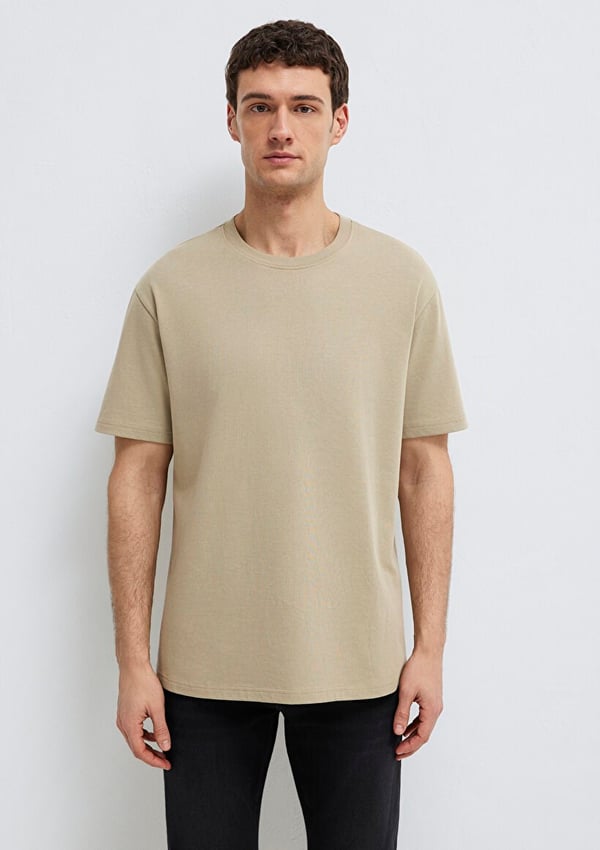 Mavi BİSİKLET YAKA TİŞÖRT Seneca Rock Bej Erkek T-Shirt