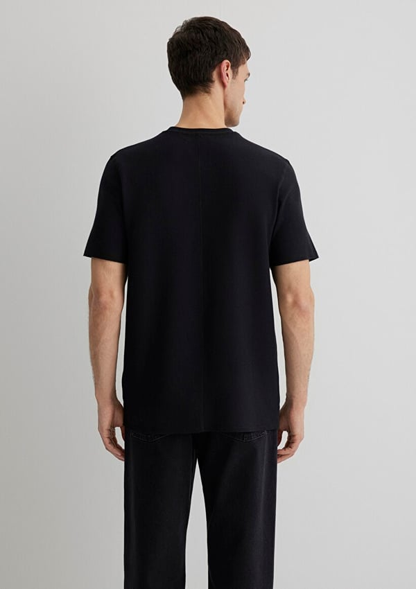 Mavi BİSİKLET YAKA TİŞÖRT Siyah Siyah Erkek T-Shirt